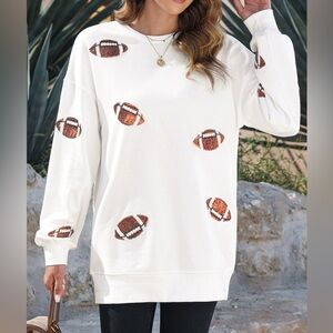 Football Sequin Sweatshirt